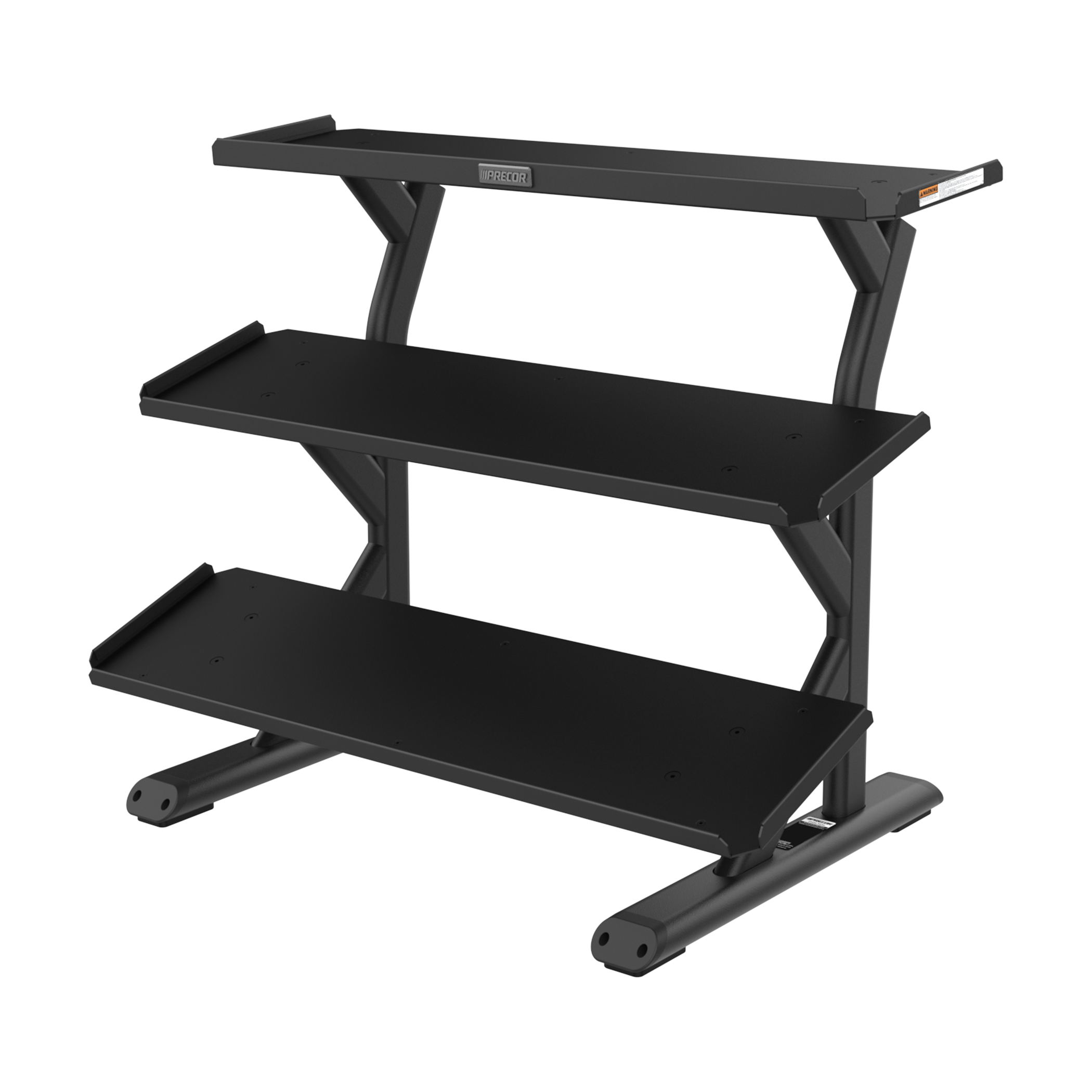 Precor 3 tier 10 pair dumbbell rack for weight storage