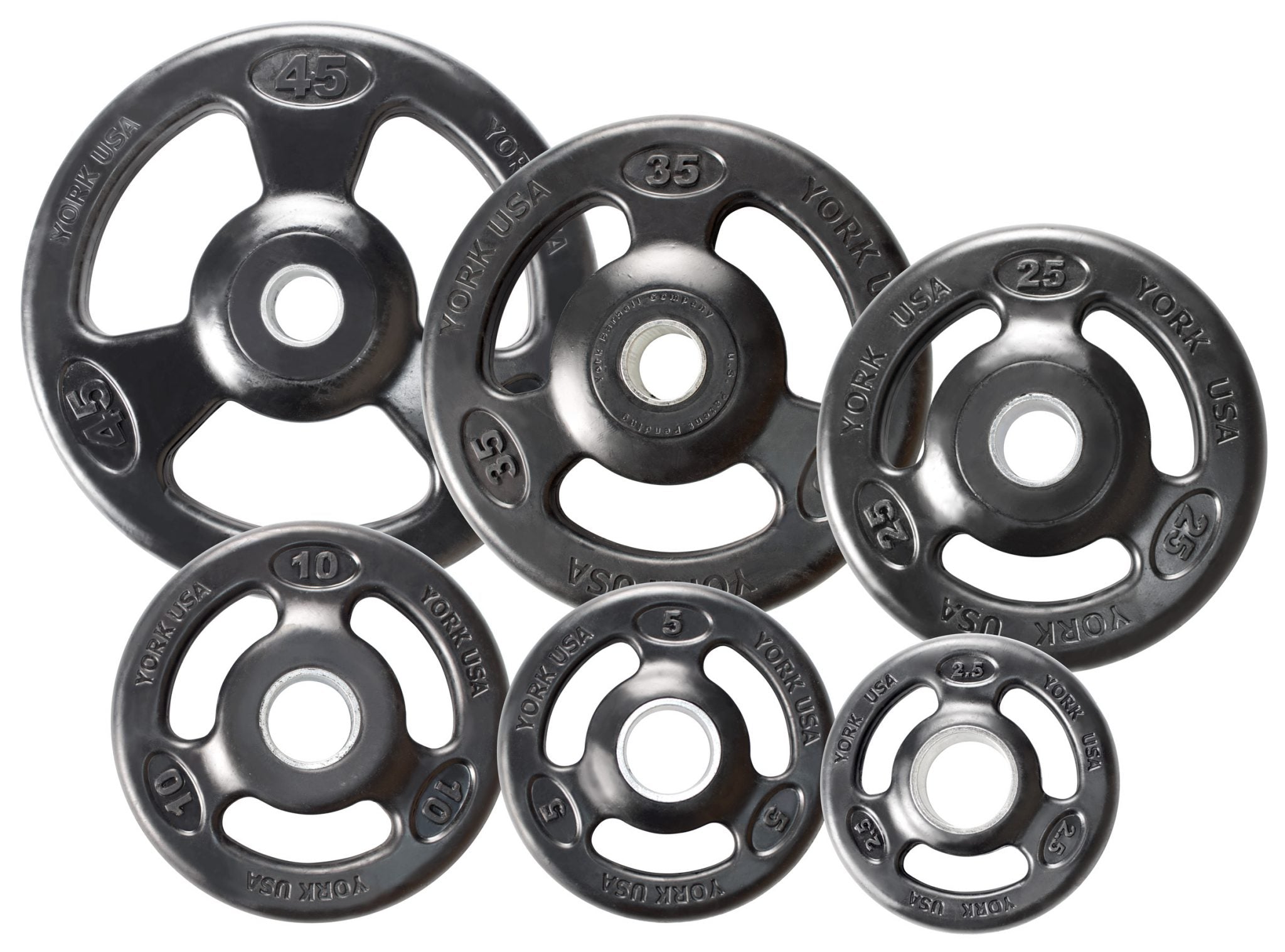 York Barbell 2" Iso-Grip Rubber Encased Steel Olympic Plate