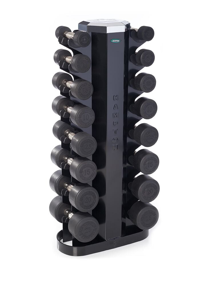 Hampton Fitness 2-Sided Vertical Rack | 8 Pairs