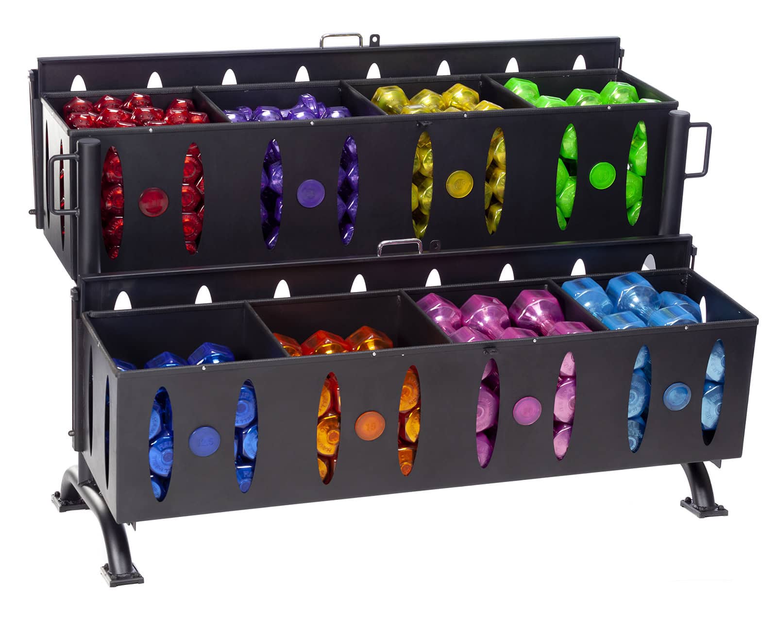 Hampton Fitness JELLY-BELL Urethane Aerobic Dumbbells | Club Pack Eight