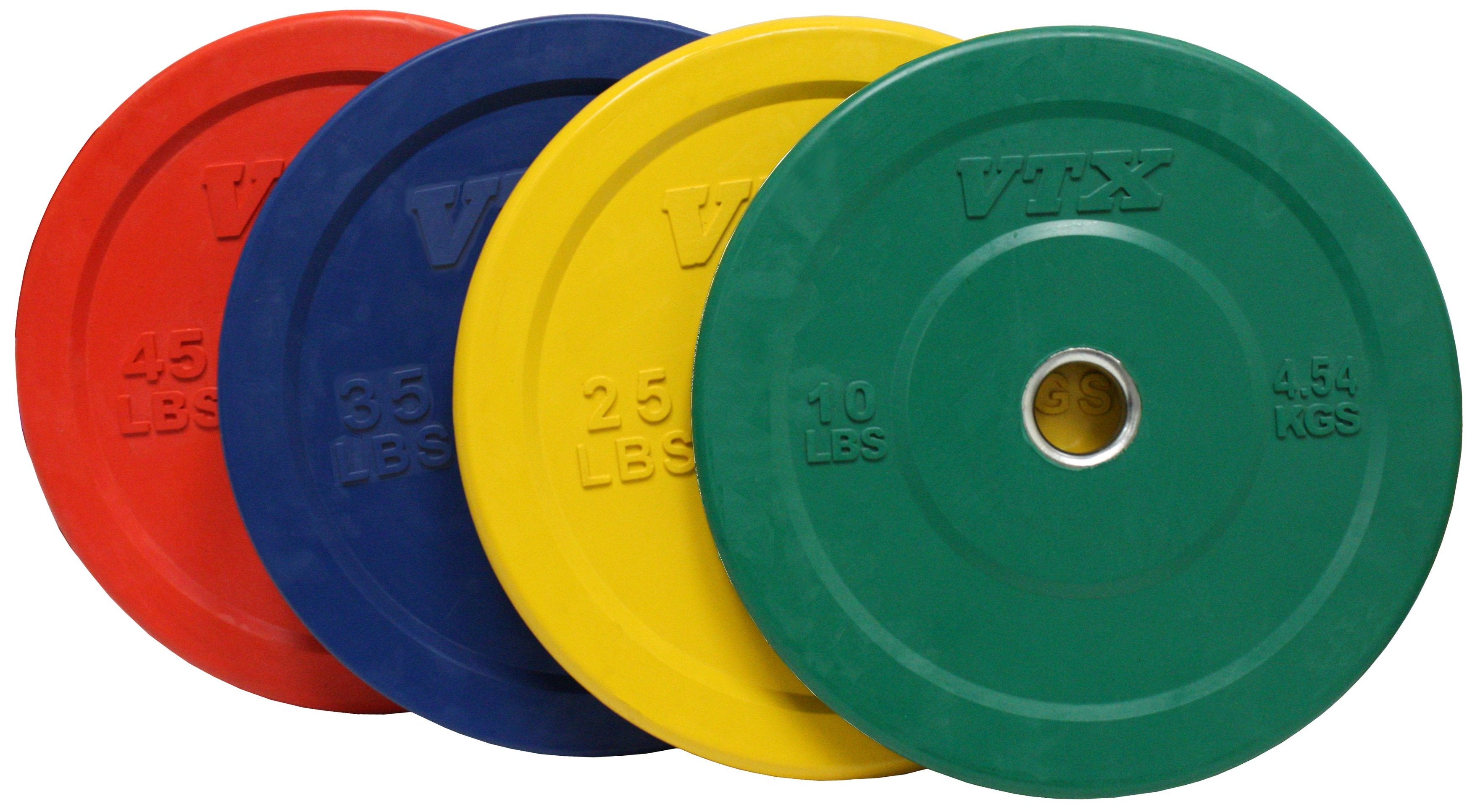 VTX Olympic Rubber Colored Bumper Plates