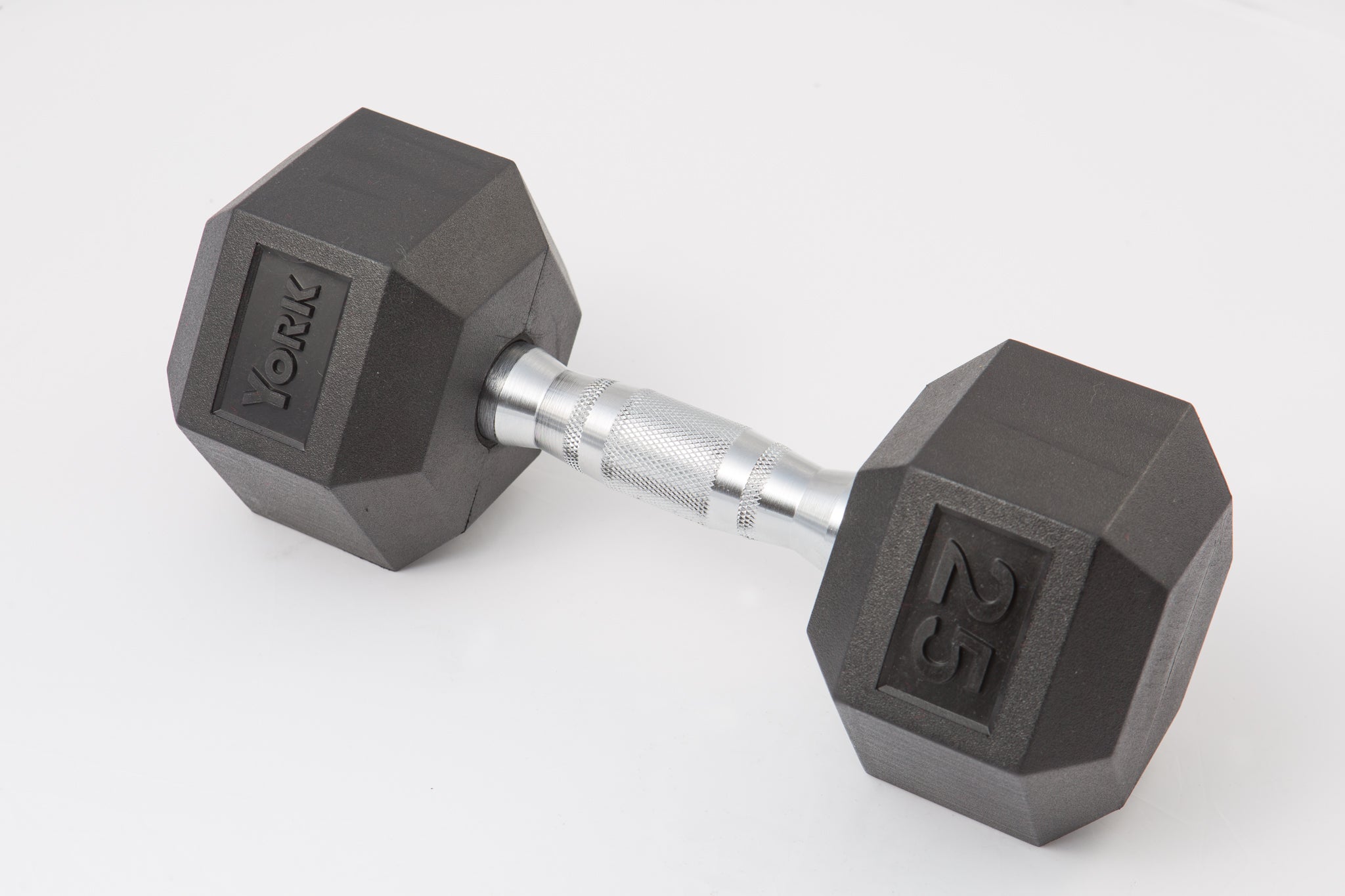 York Barbell Rubber Hex Dumbbells Set 5-25 lbs