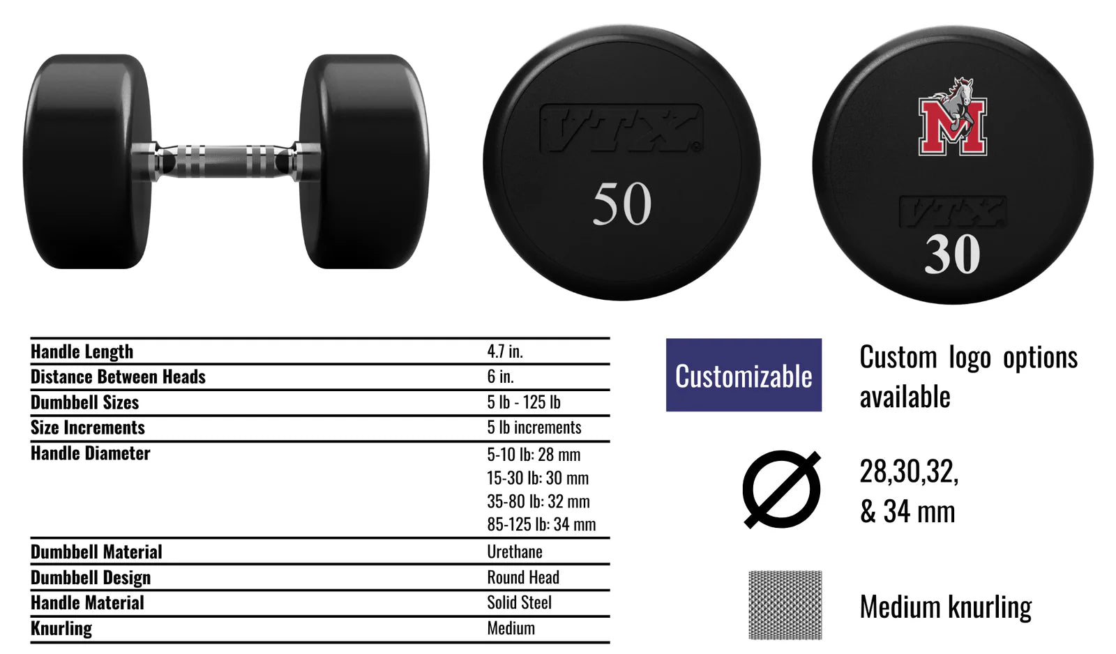 VTX Urethane Dumbbells