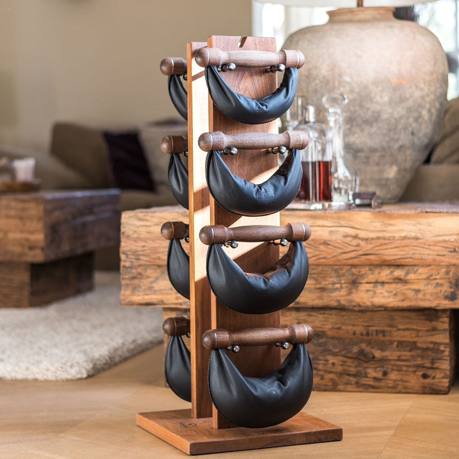 NOHRD Swing Tower Board Walnut Black Leather