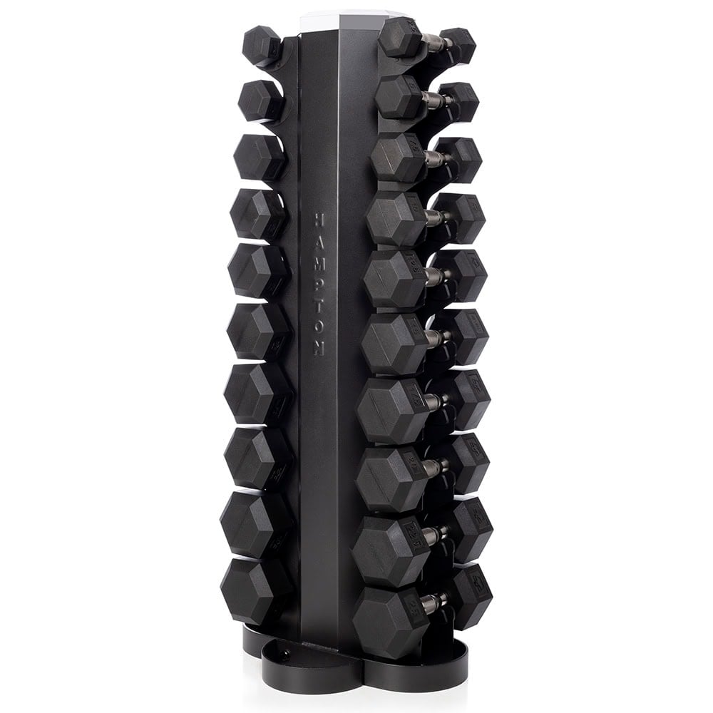 Hampton Fitness 2-Sided Vertical Rack | 10 Pairs