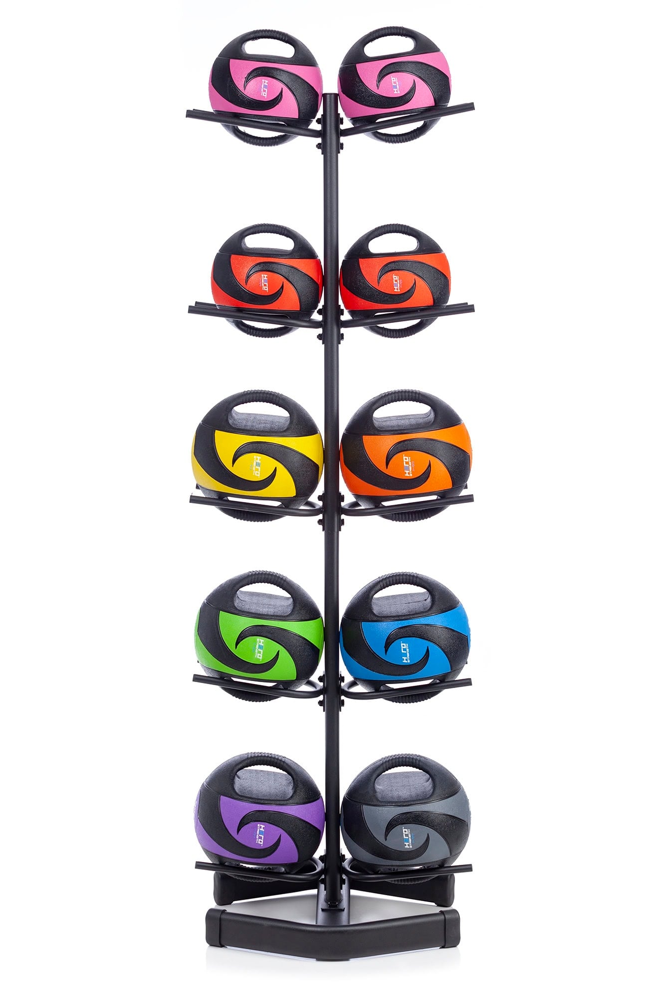 Hampton Fitness Dual Handle Medicine Balls | 10 Pack