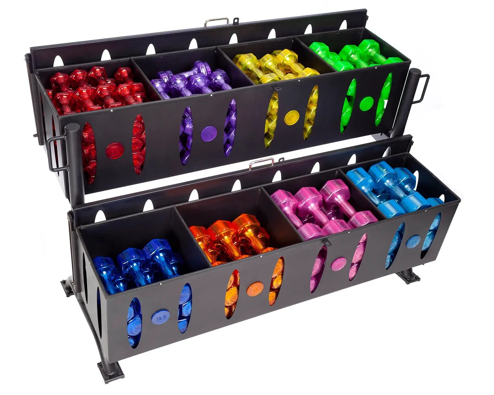 Hampton Fitness JELLY-BELL Urethane Aerobic Dumbbells | Club Pack Eight