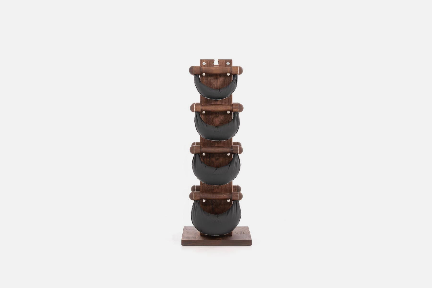 NOHRD Swing Tower Board Walnut Black Leather