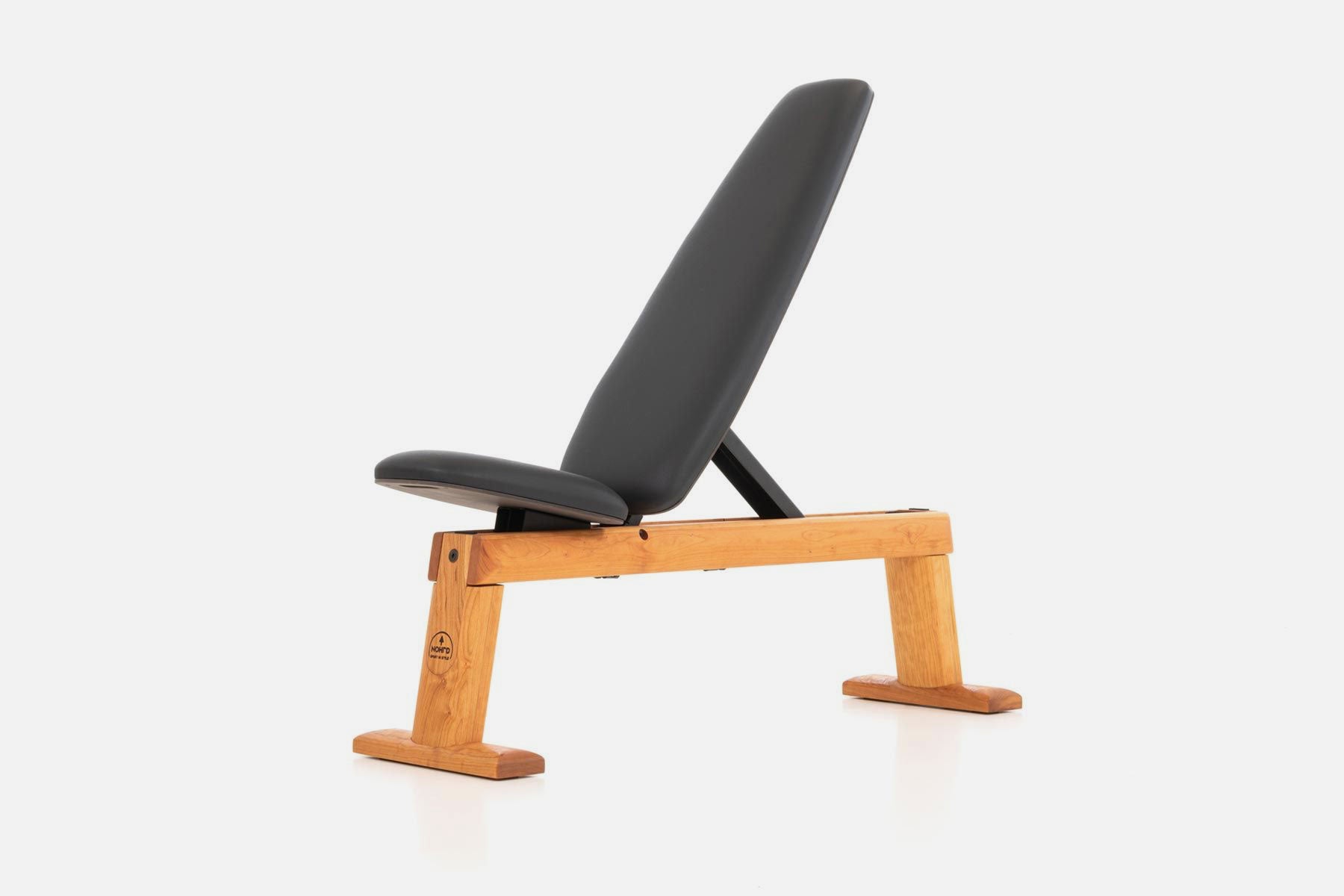 NOHRD Weight Bench - Genuine Leather - Black