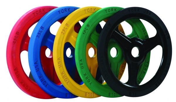 York Barbell Bumper Grip Plate (Color)