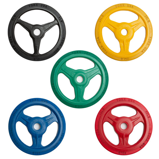 York Barbell Bumper Grip Plate (Color)