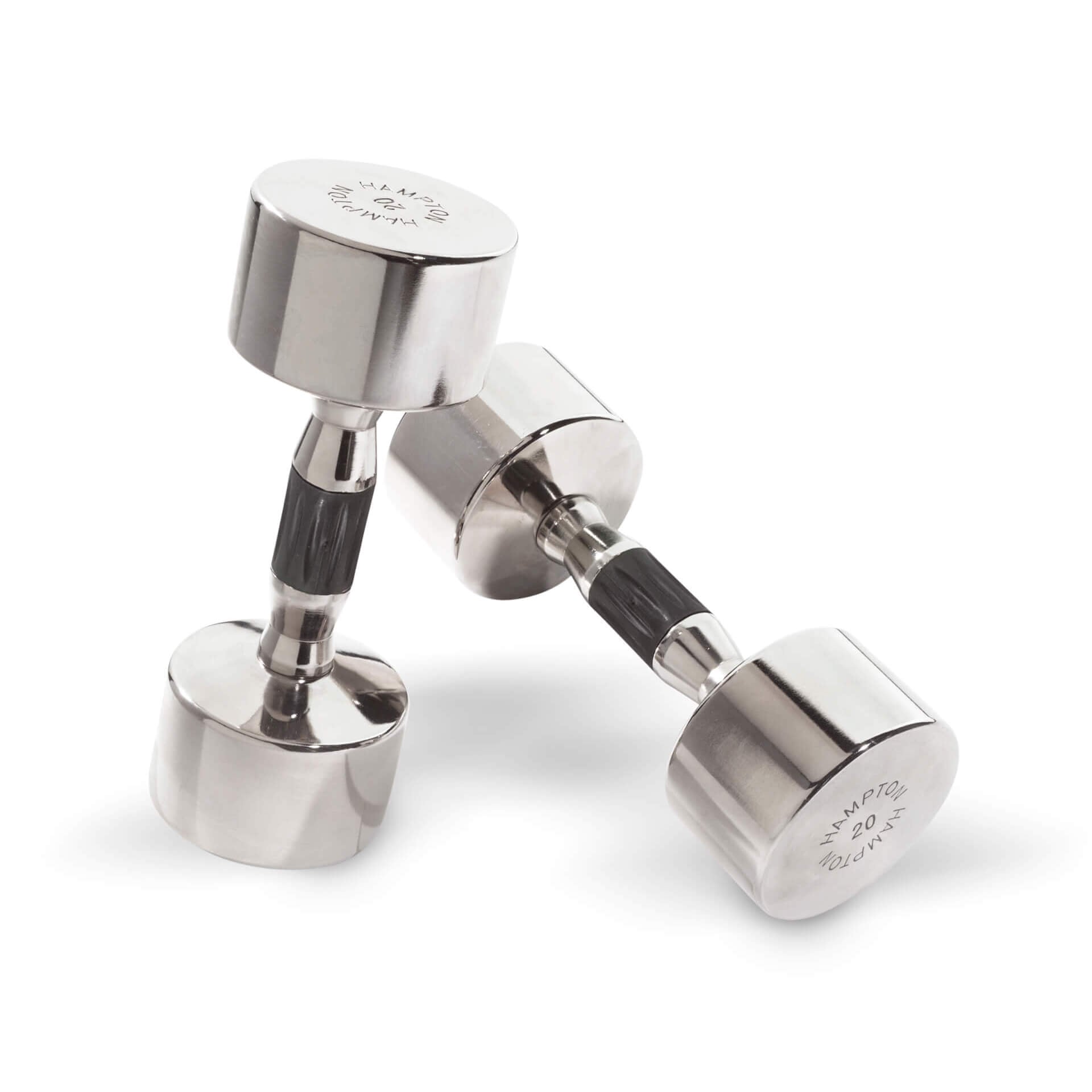 Hampton Fitness Chrome Beauty-Grip Dumbbells – Pairs