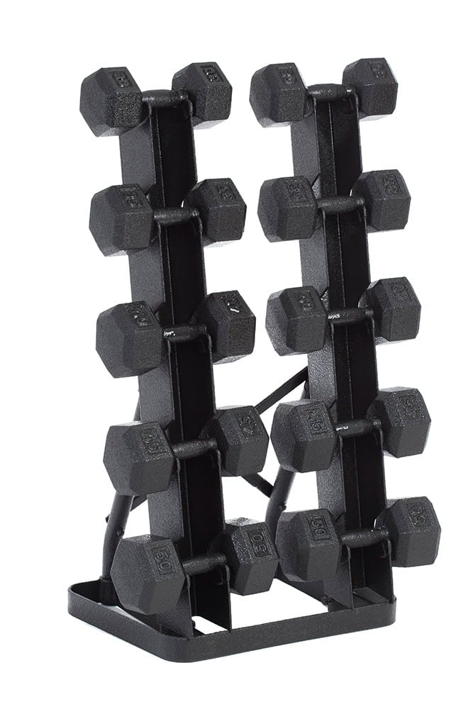 Hampton Fitness Vertical Twin Tower Dumbbell Rack | 5 Pairs