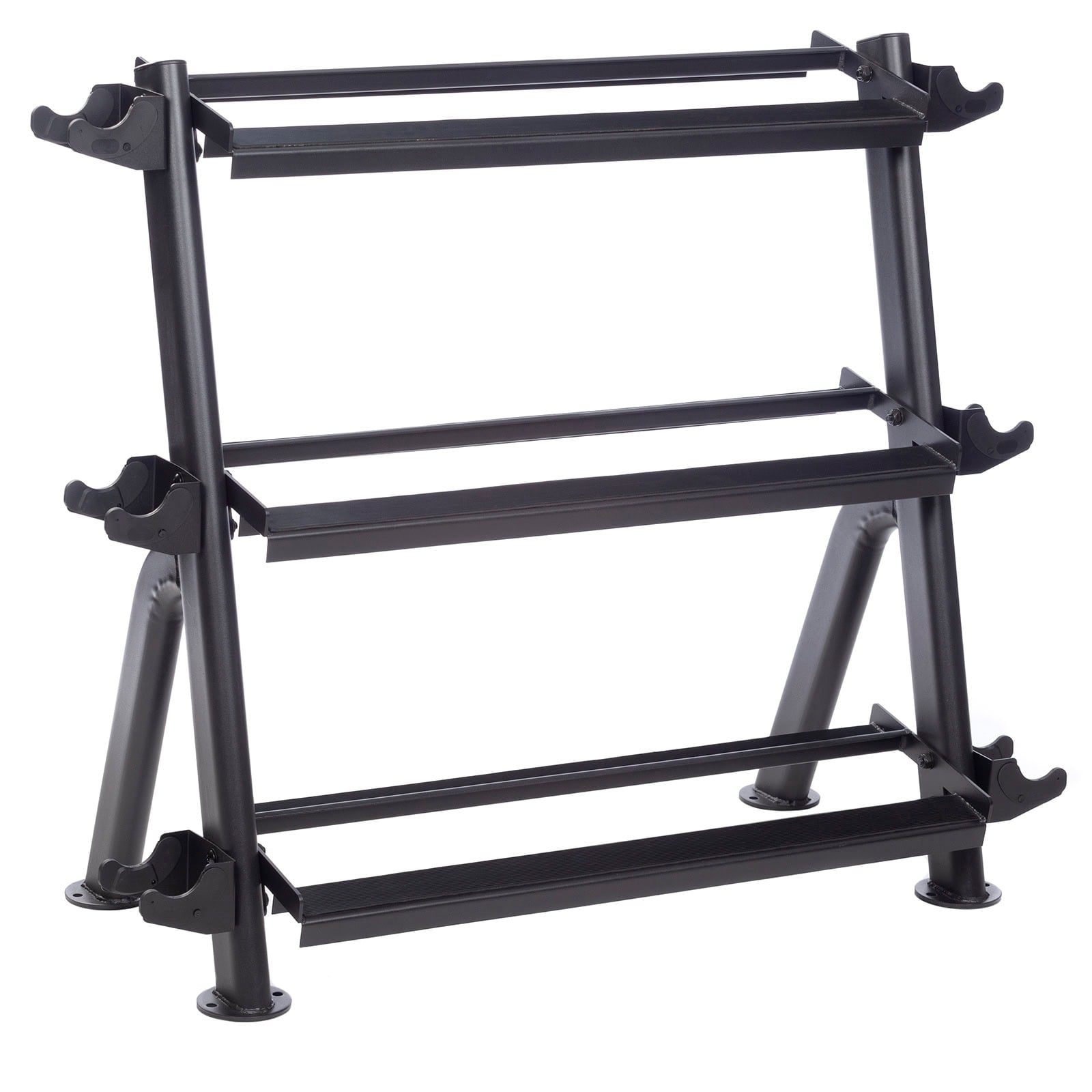 Hampton Fitness 3-Tier Horizontal Rack | 10 Pairs
