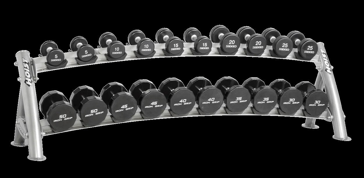 Hoist Fitness CF-3461-2 2-TIER HORIZONTAL DUMBBELL RACK (10 PAIRS)