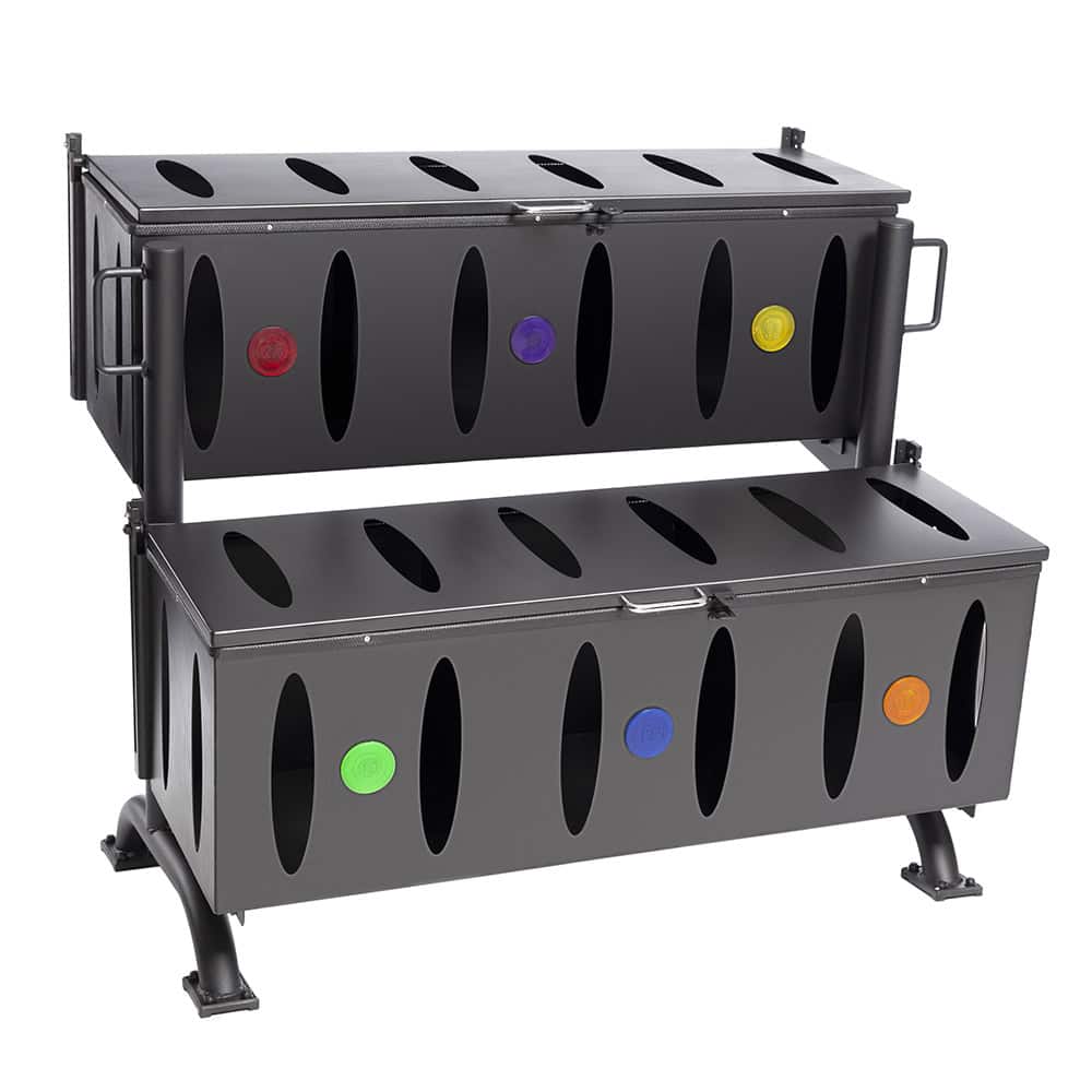 Hampton Fitness 2-Tiered, 6-compartment | Jelly-Bell Rack