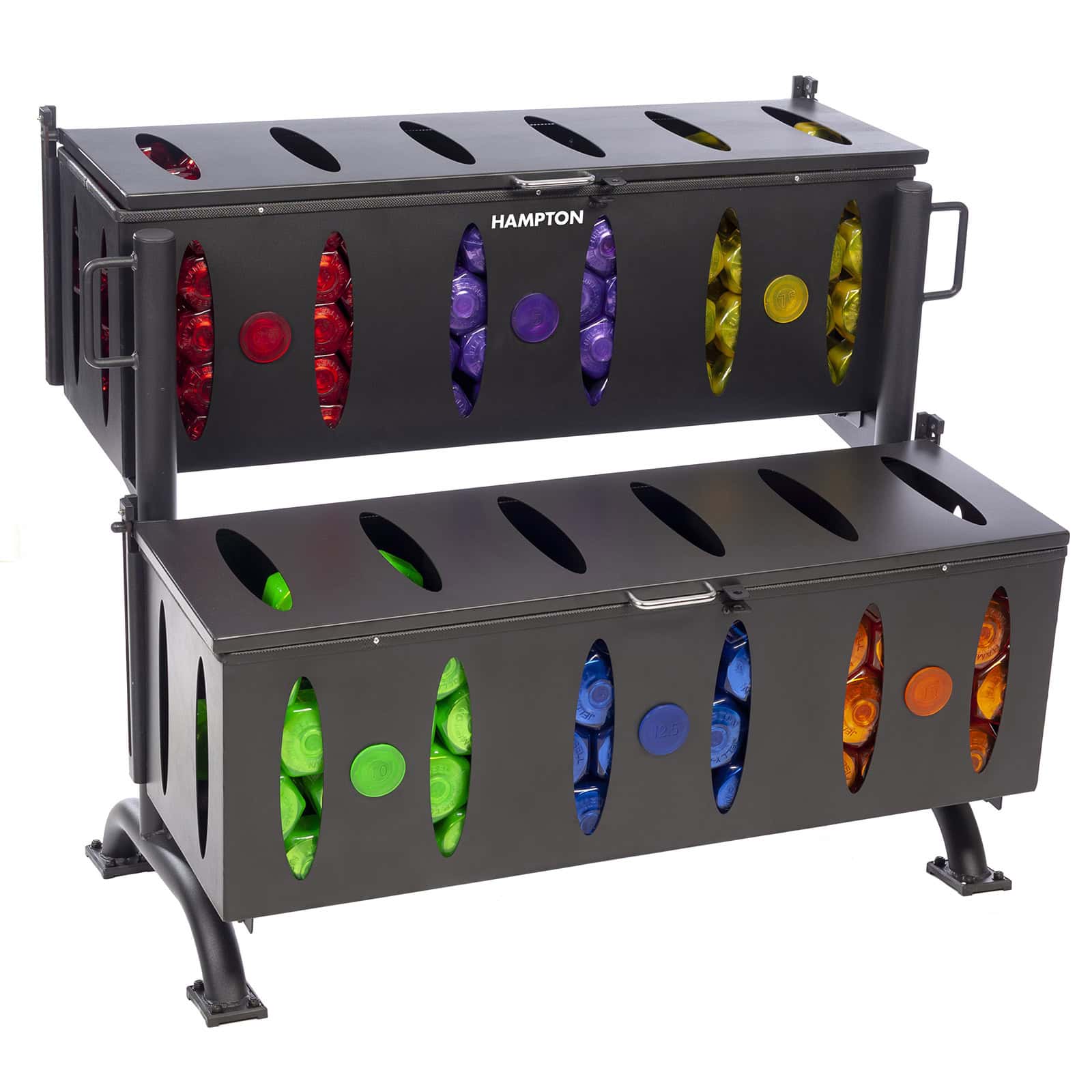 Hampton Fitness 2-Tiered, 6-compartment | Jelly-Bell Rack