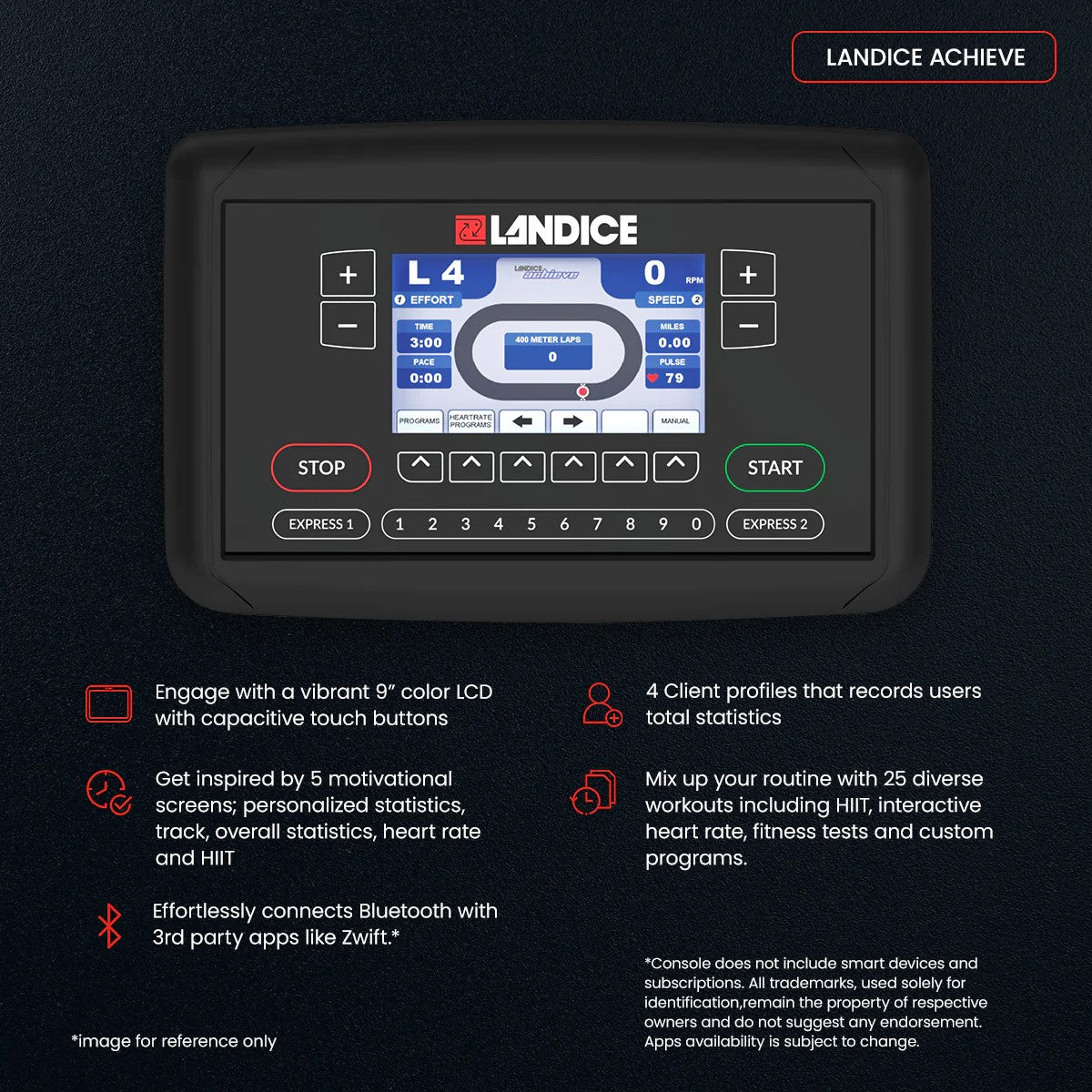 Landice U9 Achieve Commercial Upright Bike