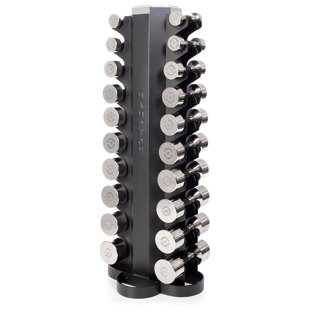 Hampton Fitness 2-Sided Vertical Rack | 10 Pairs