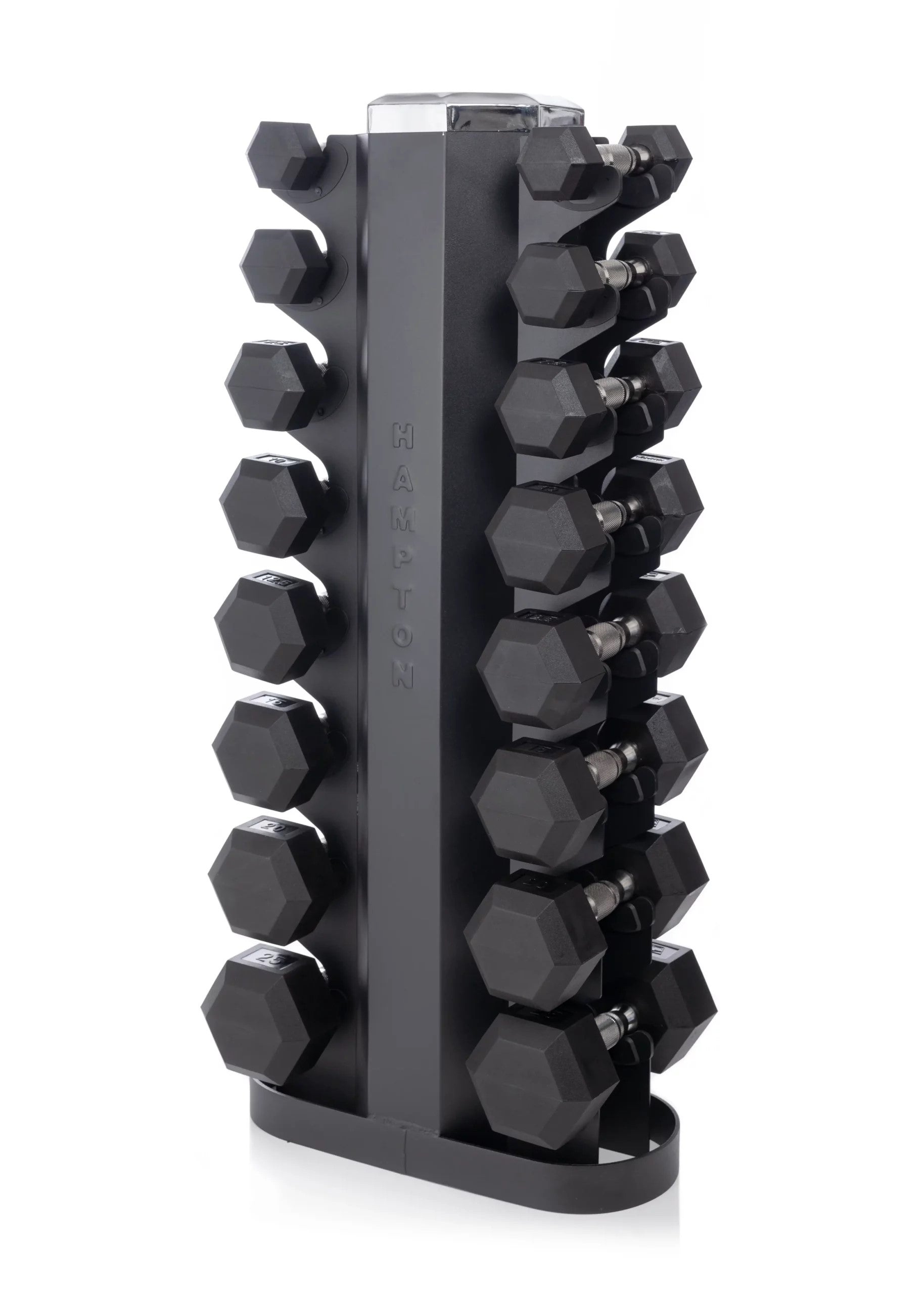 Hampton Fitness Urethane DURA-BELL Dumbbells | 8 Pair Vertical Pack