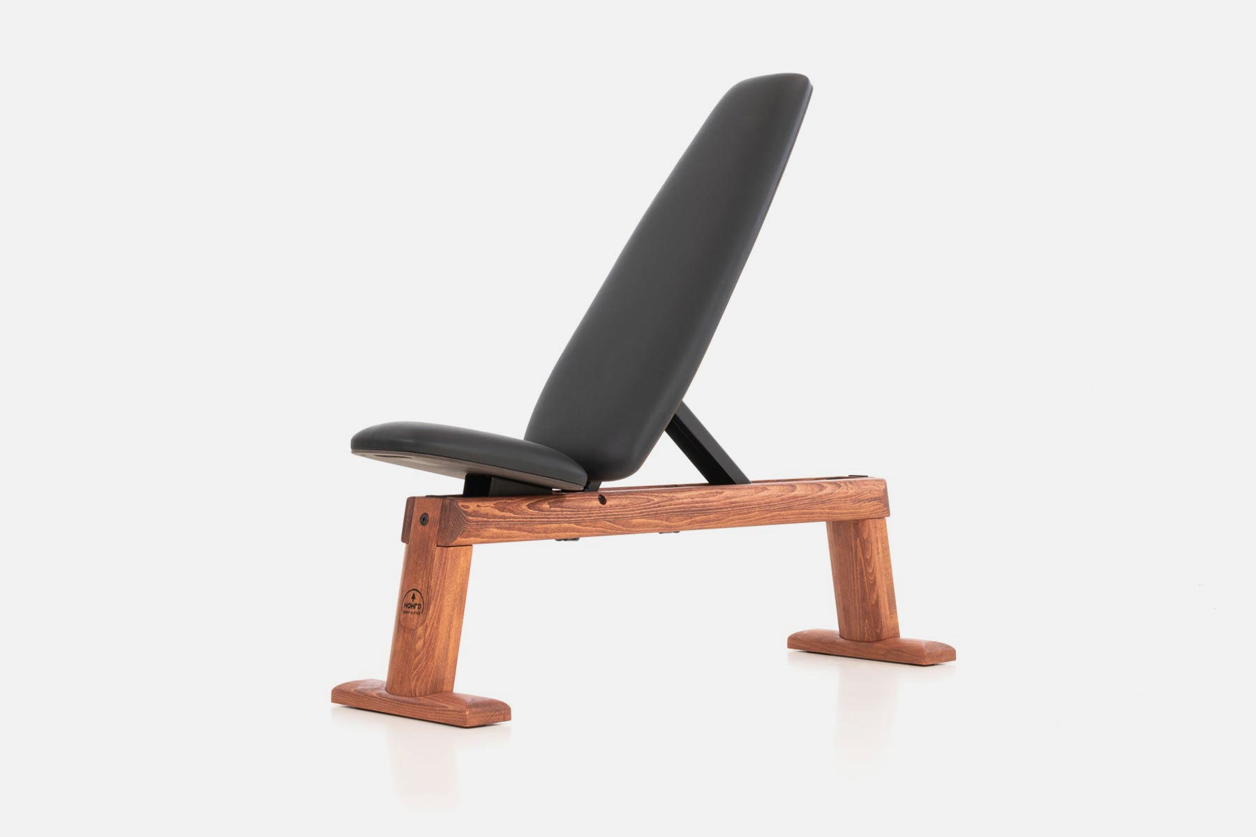 NOHRD Weight Bench - Genuine Leather - Black