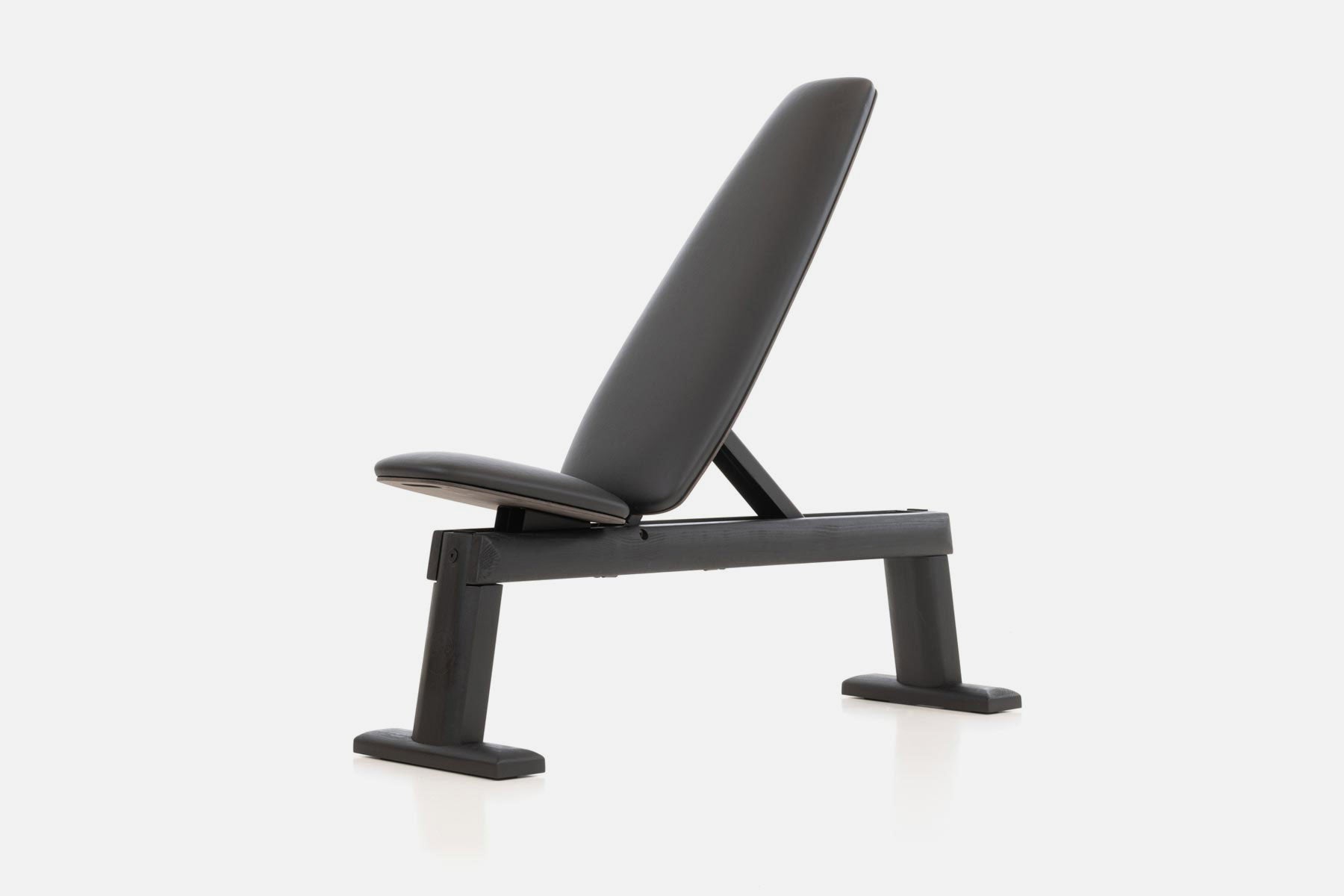 NOHRD Weight Bench - Genuine Leather - Black